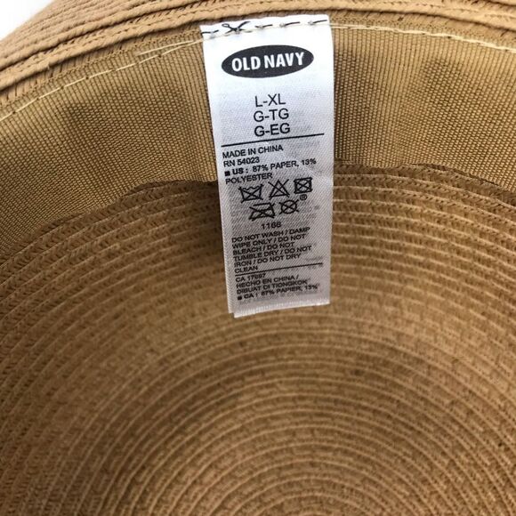 Old Navy Tan Woven Straw 5” Brim Beach Sun Hat - Picture 11 of 11